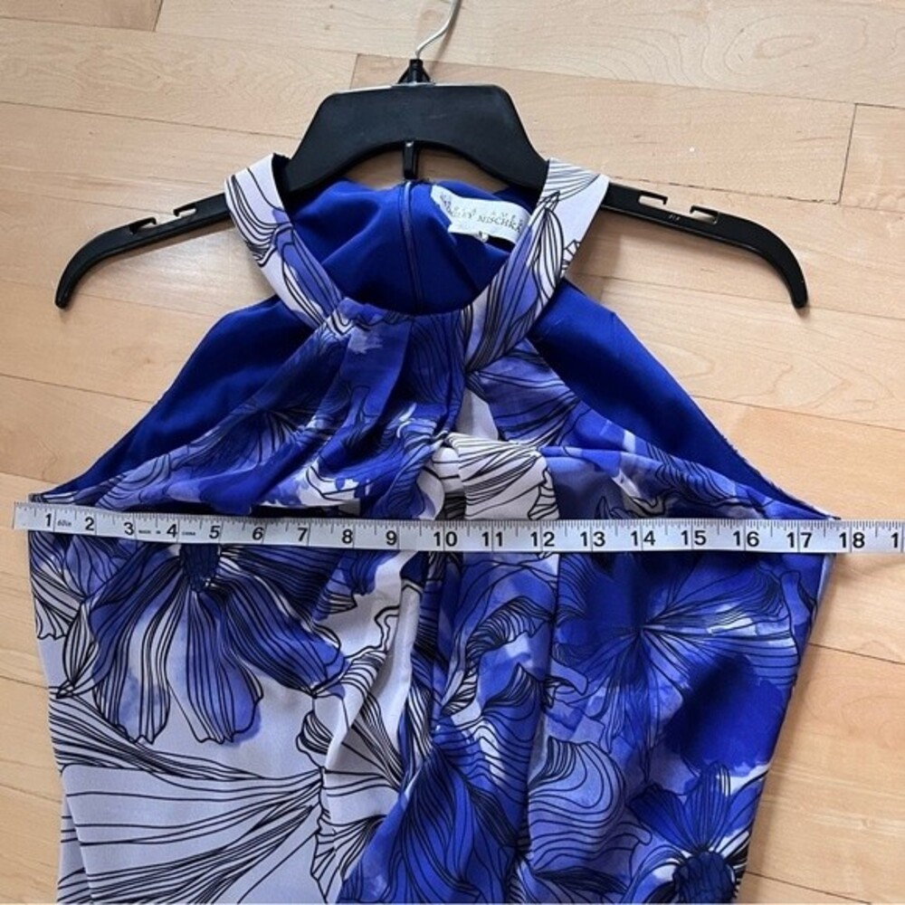 Badgley Mischka by Mark And James Floral Print Drape Front Maxi Dress 4 NWOT - Picture 6 of 14